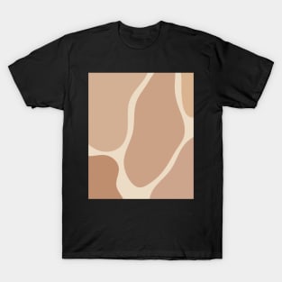 Minimal Modern  Abstract Shapes Pastel pink  Stone Pattern T-Shirt